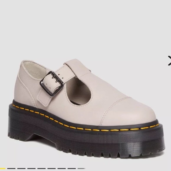 Dr.Martens Pisa Leather Platform MaryJane Shoes - Picture 4 of 7